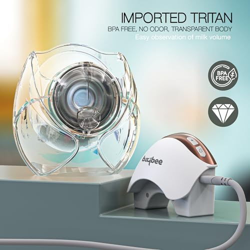 Image of LactoLux Wearable Electric Breast Pump For Mothers | Automatic Hands Free Breast Milk Pump Machine with 3 Modes & 12 Level Suctions | Portable Breast Pump Electrical with Smart LED Display with USB Charging & Massage Mode | Leak-Proof Design & Breast Shield of 24mm, 21mm, 18mm Flange Sizes | Quiet & Compact, Cordless 450MmHg /50HZ, 150ml BPA-Free Milk Cup