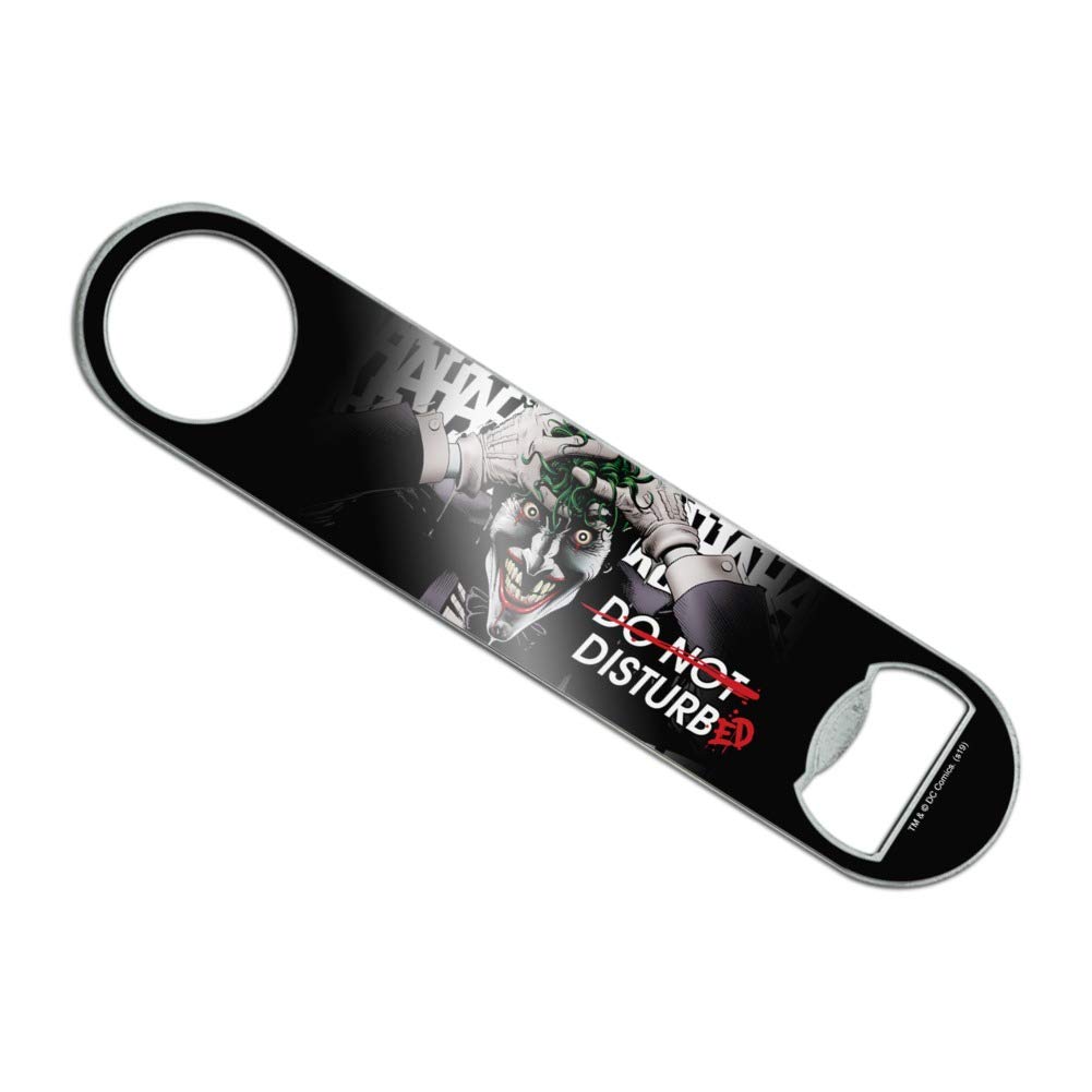 Batman Disturbed Joker Stainless Steel Vinyl Covered Flat Bartender Speed Bar Bottle Opener