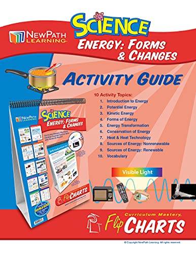 Image of NewPath Learning Energy: Forms & Changes Laminated, Double-Sided inchWrite-On /Wipe-Off inch Flip Chart - Set of 10, 12 inch x 18 inch Charts (34-6925)