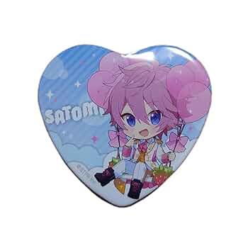 Amazon | すとぷり さとみくん ハート缶バッジ⑤ | バッジ