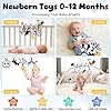 Spiral Car Seat Baby Toys 0-6 Months, Infant Carseat High Contrast Sensory Toys Hanging Stroller Accessories, Newborn Shower Gifts for Baby Boys Essentials Stuff, Cute Black and White Cow #2
