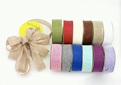 Burlap Ribbon Perfect For Wedding Home Decoration Gift Wrap Bows Made Handmade Art Crafts 1-1/2 Inch X 10 Yard Spool (Grey) #TOP1