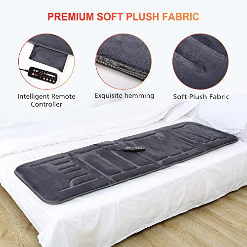 Image of COMFIER Massage Mat Full Body,Massage Pad with 10 Vibration Motors,Back Massager Pad with Heat,Christmas Gifts for Men Women Mom Dad
