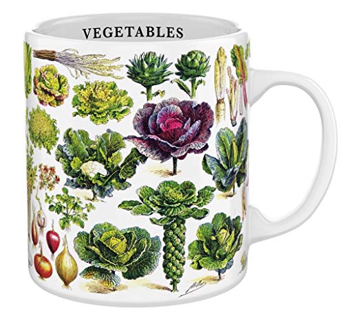 New York Puzzle Company Vintage Images Vegetables 15oz Porcelain Multi-color, Microwave &amp; Dishwasher Safe 4