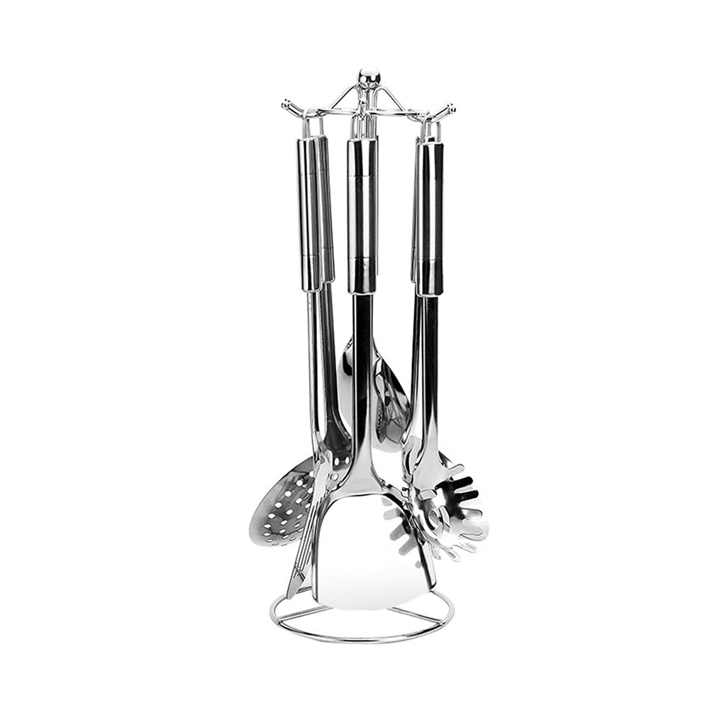GTHTUHFD 7Pcs Kitchen Utensils Set Stainless Steel Cookware Cooking Tool Cooking Kitchen Accessories With Frame Kitchenware Kitchen Utensils,