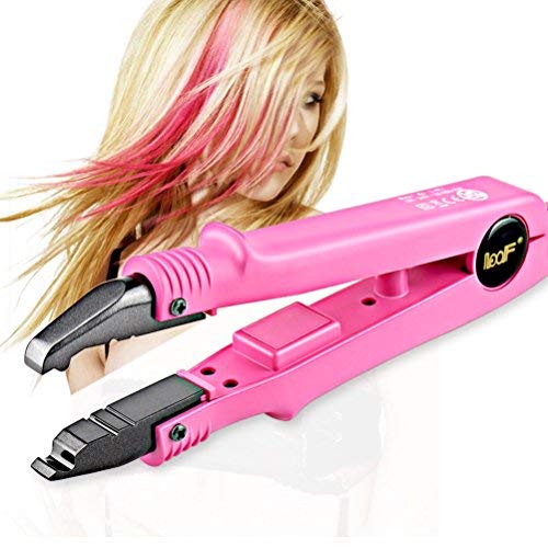 Hair Extension Iron Hair Connector Professional Hair Extension Tools Hair Extension Machine Fusion Iron Adjustable Temperature Setting (210℉ - 390℉) Dual Voltage Melting Tool - Rose