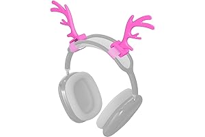 Adjustable Fluorescent Rose Red Cute Antler Headphone Attachment for Over-Ear Headphones