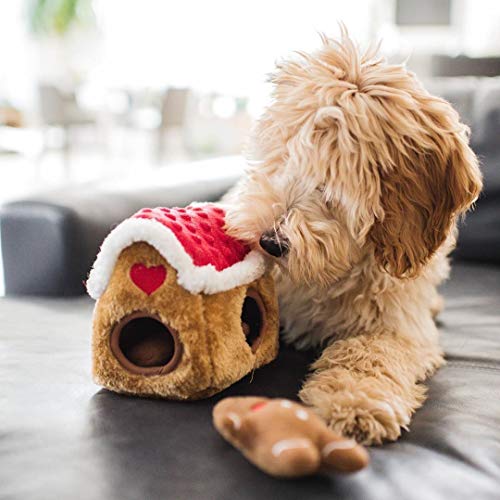 Zippypaws Interactive Squeaky Hide And Seek Plush Dog Toy - Gingerbread House #TOP2