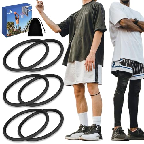Image of 6PCS Patellar Tendon Knee Strap Knee Band for Knee Pain Relief Patella Band for Basketball Running Sports Breathable Patellar Tendon Support Strap (Black + Black +Black)