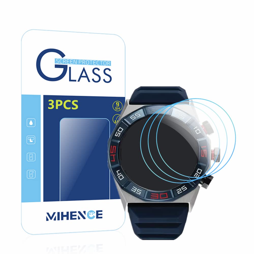 MIHENCECompatible for Citizen CZ Smart PQ2 Screen Protector, 9H Anti-Scratch Tempered Glass Protective Film for CZ Smart PQ2 Hybrid Smartwatch (3PCS)