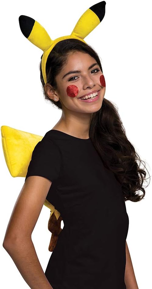 Disguise Pokemon Pikachu Headband & Tail Costume Accessory Ktt, Yellow, Adult Size - Image 5