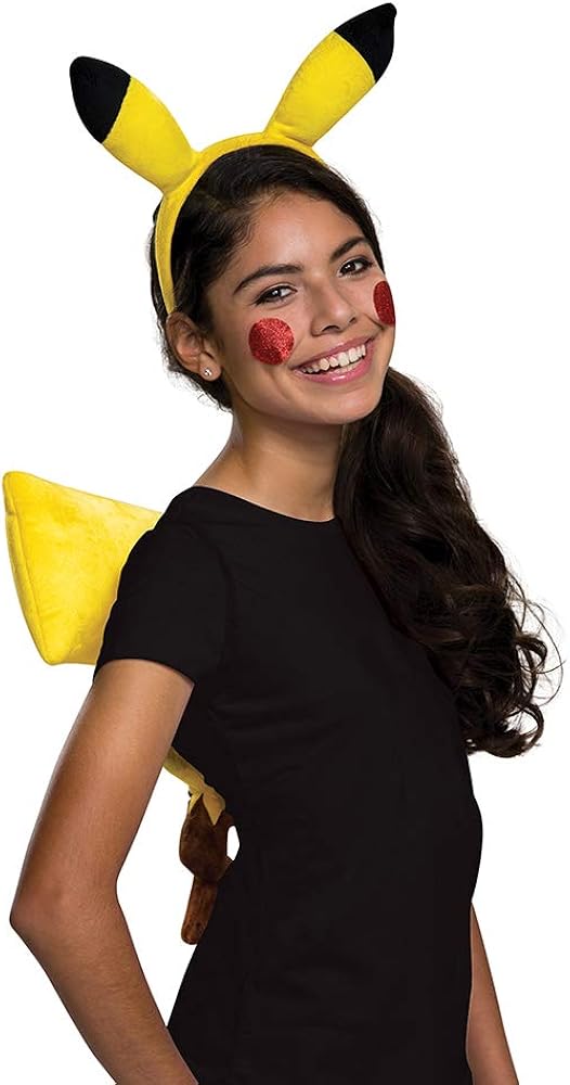 Disguise unisex adult Pokemon Pikachu Headband & Tail Accessory Kit Costume Accessories, Yellow, Size US : Clothing, Shoes & Jewelry