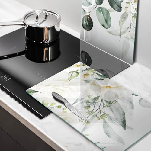 Planche de cuisson Wallfluent résistante au motif artistique de fleurs - 3