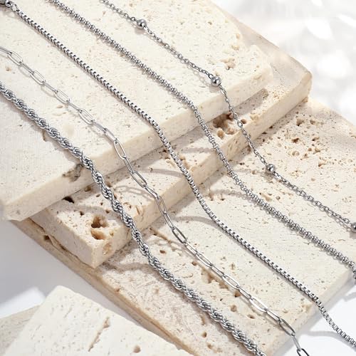 Gold Chain Stainless Steel Waterproof Bracelets For Women Stack Water Proof Non Tarnish Stacked Dainty Jewelry3