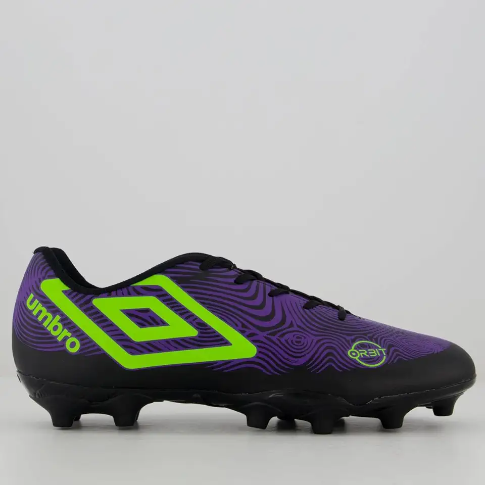 Chuteira Umbro Orbit Campo Preta e Verde