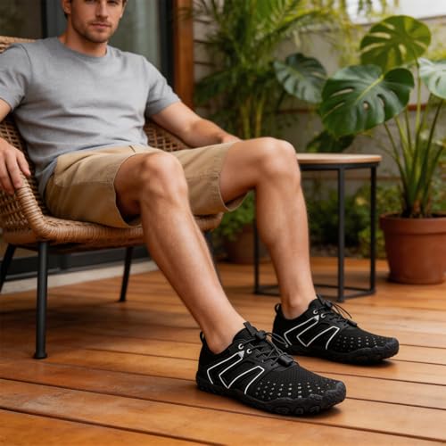 Image of Hiking Barefoot Shoes for Women Men Breathable & Non-Slip Athletic Barefoot Wide Toe Water Shoes Lightweight Perfect for Walking,Running,and Swimming