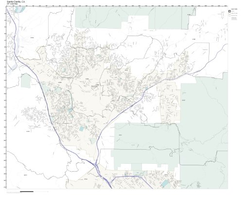 ZIP Code Wall Map of Santa Clarita, CA ZIP Code Map Laminated