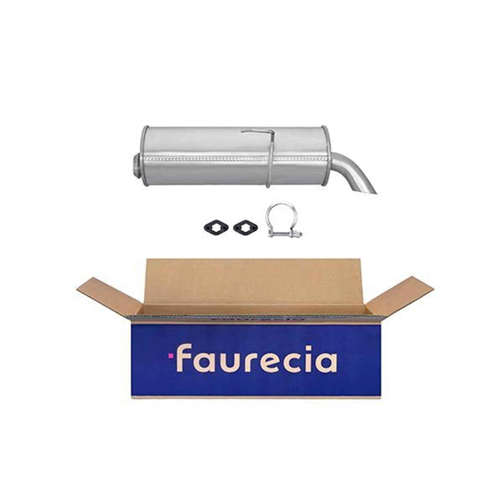 HELLA 8LD 366 031-871 Tłumik końcowy - Easy2Fit® Kit - z tyłu - jednoczęściowy - Komplet z elementami do montażu