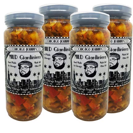 Chicago Johnny's Artisan Handmade Olive Oil Mild Giardiniera 4 Pints
