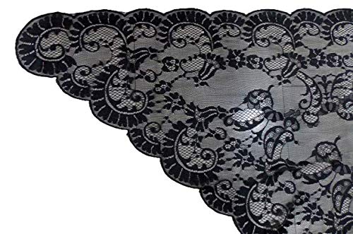 Mantilla española encaje triangular negra