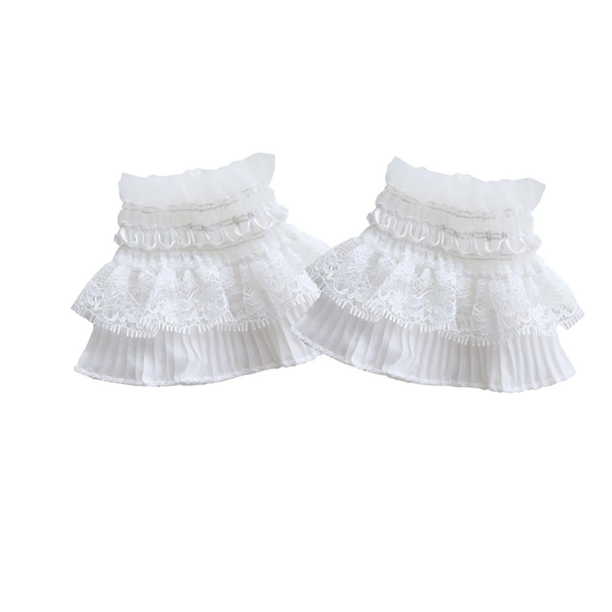 RUSTAMM Lace Gloves Hand Sleeve Cuff Fingerless Elastic Manicure Decorative for Women Bridal Wedding Party Accessories