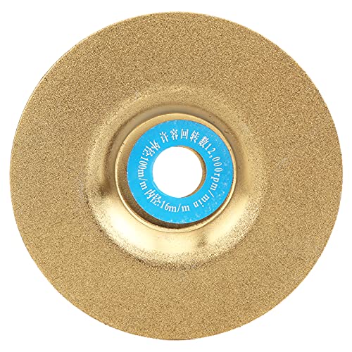 Disco abrasivo de diamante de 4 pulgadas, disco abrasivo recubierto de cuchillas planas Cuchillas de diamante para pulido de corte de cerámica de roca de vidrio de metal
