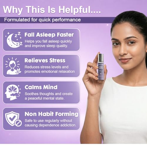 Image of Deep Sleep Roll-On - Calming Aroma for Restful Nights & Relaxation | Sleeping Aid Helps Improve Sleep with Lavender, Chamomile, Sandalwood, Coconut & Sesame Oils | 100% Natural Essential Oils, 10 ml (Pack of 2)