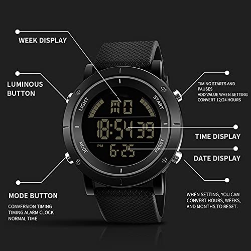 Fashion Men's Watch, Large Dial Electronic Watch, Digital Sports Electronic Watch, Designed for Outdoor Sports, for Men C3