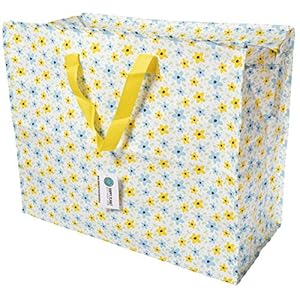 Happy Planet Giftshop Borsa Grande Jumbo con Cerniera 58 x 47 x 30 cm 80 l (Design Fiori Estivi) (Confezione da 5)
