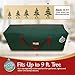 HOLIDAY SPIRIT Heavy Duty Canvas Bags for Christmas Tree - Waterproof Storage Bag with Reinforced Handles and Dual Zipper for 9 Ft Tree - 600D Oxford Material Protects from Dust and Moisture, Green