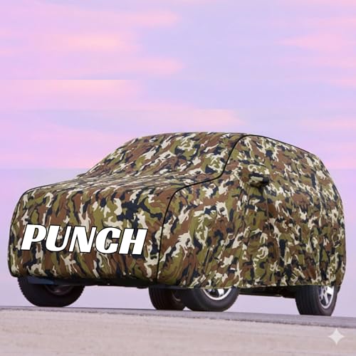 Image of Kayme UltraShield All Weather Premium Punch Car Cover 6-Layer Waterproof Fabric, UV & Heat Reflective - Rain, Sun & Dust & Bird‐Dropping Resistant, Indoor /Outdoor Full Body Protection - Jungle