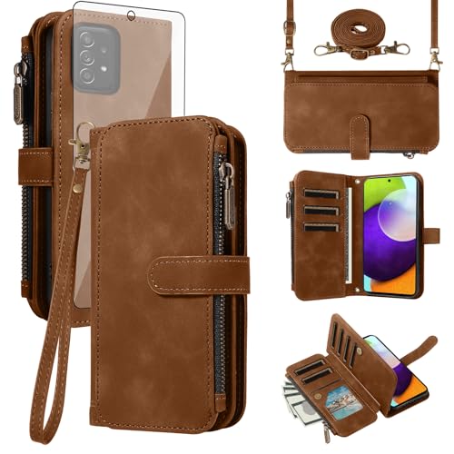 Coque portefeuille Samsung A52S 5G avec fermeture éclair pour femme active