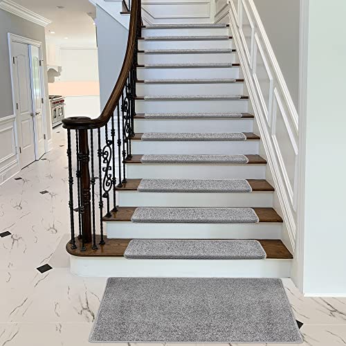 Tapis d'escalier pour animaux PURE ERA marchettes confortables gris clair sans adhésif