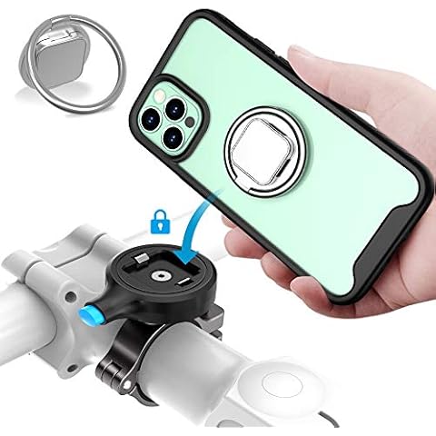 SOKUSIN Bike Phone Holder Design for iPhone 12/12 Pro (6.1 Inches), Metal Bicycle Phone Holder with Shockproof Case, Motorcycle Handlebar Mount - Dustproof | Adjustable | Sturdy Cycling Accessories Cover