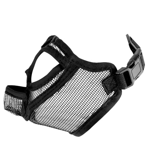Französische Bulldogge Maulkorb, Maulkorb Kleine Hunde Maulkörbe Giftköderschutz Hund Mesh Dog Muzzle Anti Biting Kauen Bellen Hundemaulkorb mit Abgeflachter Schnauze Deutscher, 5,4–12,2 Kg (S)