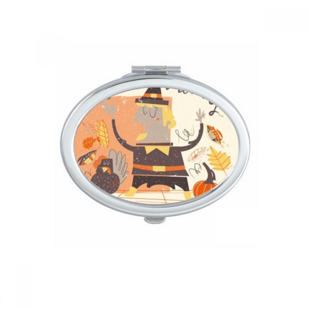 Miroir portable à la main phoque gris petit miroir de poche ovale maquillage compact