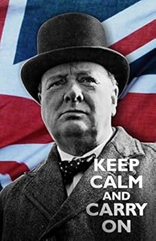 Paperback Keep Calm and Carry On- Winston Churchill Notebook/ Journal Book