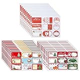WHGHG 30 weihnachtssticker selbstklebend geschenketiketten für weihnachten festliche aufkleber zum...
