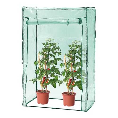 Taylor & Brown Tomato Garden Greenhouse Frame with Heavy Duty Reinforced Green PE Weather Cover with...