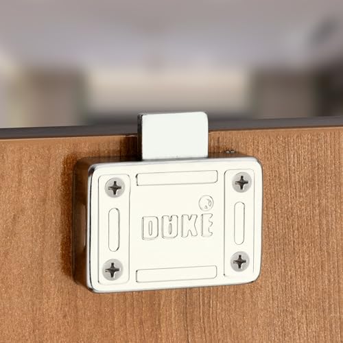 Image of DUKE Stainless Steel Multipurpose Drawer Cupboard Cabinet Lock with 2 Reversible Ultra Brass Keys for Office Shops, Hotels, and Hostels(Pack of 10)