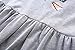 LittleSpring Little Girls Twirly Skater Dress Short Sleeve Casual Grey Size 6