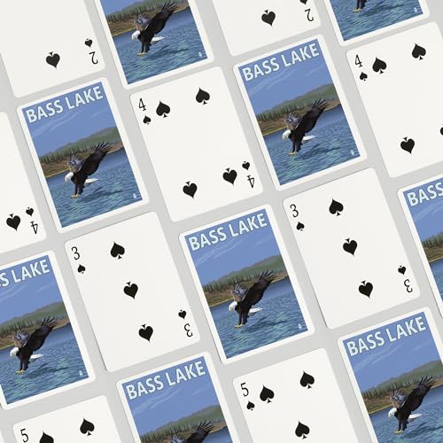 Baraja de Poker Bass Lake California de 52 Cartas miniatura 4