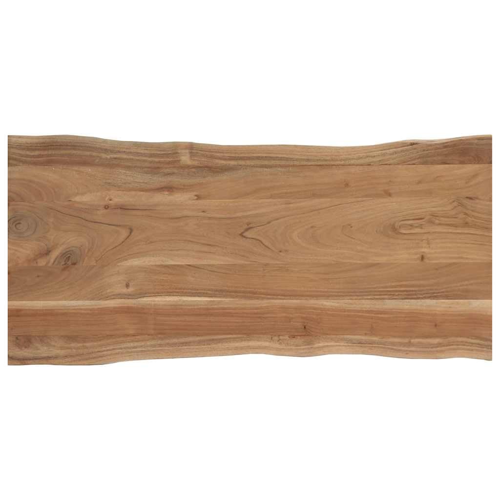 Tavolo da pranzo 120 x 58 x 76 cm in legno di acacia massiccio con design