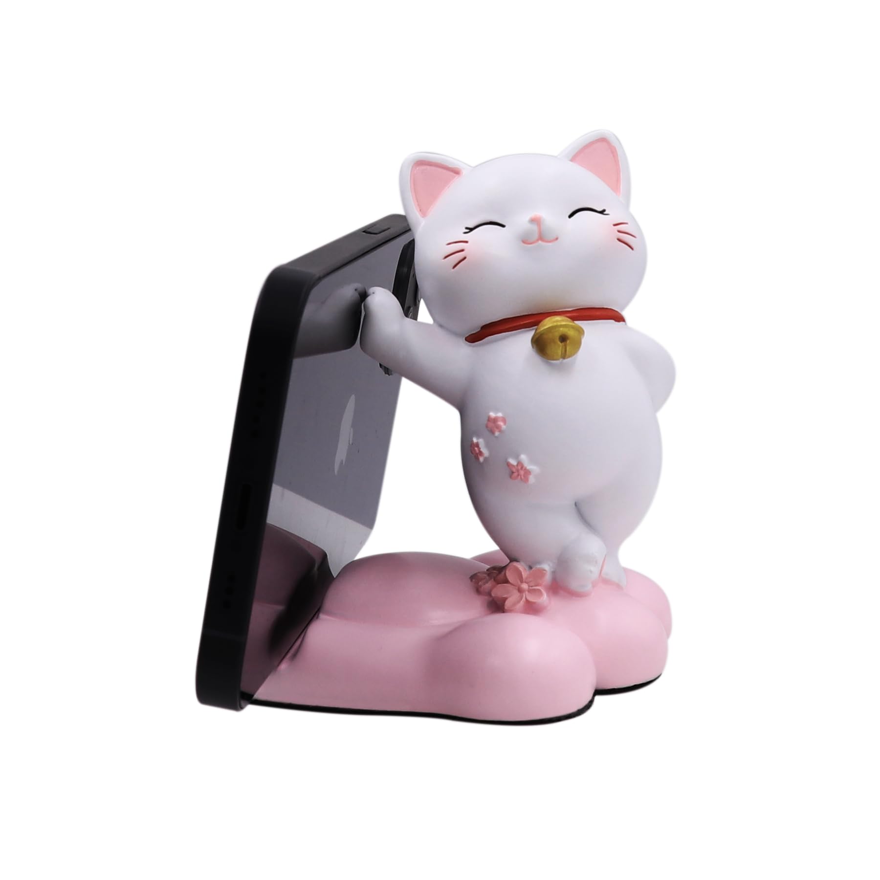 Amamcy Cute Cat Phone Holder Desk Ornament Kawaii Phone Stand Universal Desk Phone Stand for All Mobile Smartphones Tablets