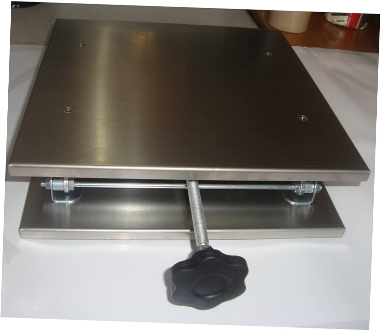 Sturdy Stainless Steel Lift Table Scientific Scissor Jack Stand Precision Repair Stand Wide Base Wing