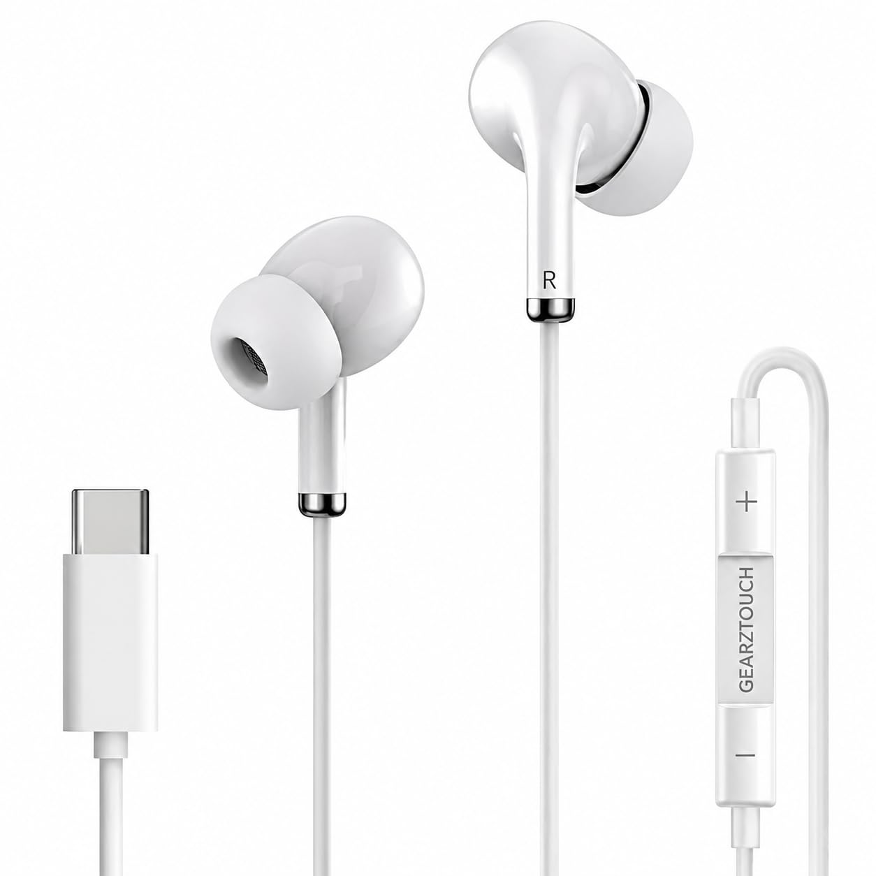 GearZT Sh00t-C Pro TypeC Wired Earphone with Powerful HD Mic for Clear Sound, Deep Bass Sound, HD Calling, in-Line Volume Control & Noise Cancellation Compatible with only TypeC Jacks in Mobiles-White-image-22