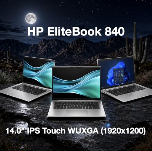 Image of HP EliteBook 840 Business Laptop 14.0 inch Touchscreen IPS WUXGA Display (Intel Ultra 7- 165H, 64GB DDR5, 4TB PCIe SSD, Intel Graphics, Backlit KB, 2 Thunderbolt 4, WiFi 6E, Webcam, Win 11 Pro)