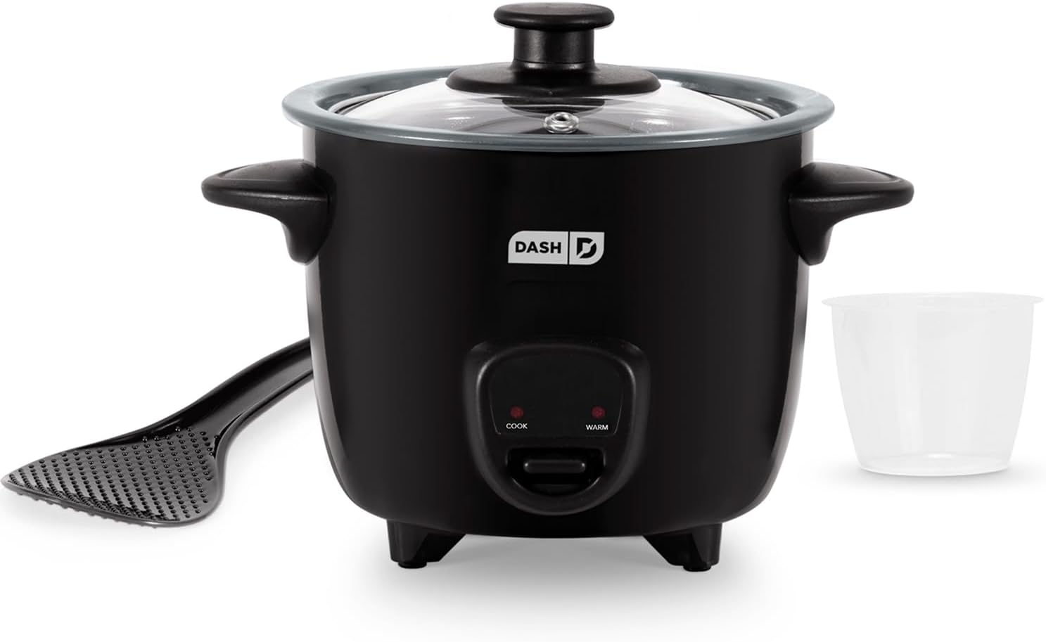 Dash Mini Rice Cooker, 2-Cup Removable Ceramic Nonstick Pot, Black