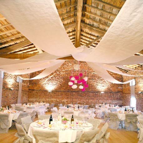 Fetez-Moi Tenture Mariage 100 mètres Blanches