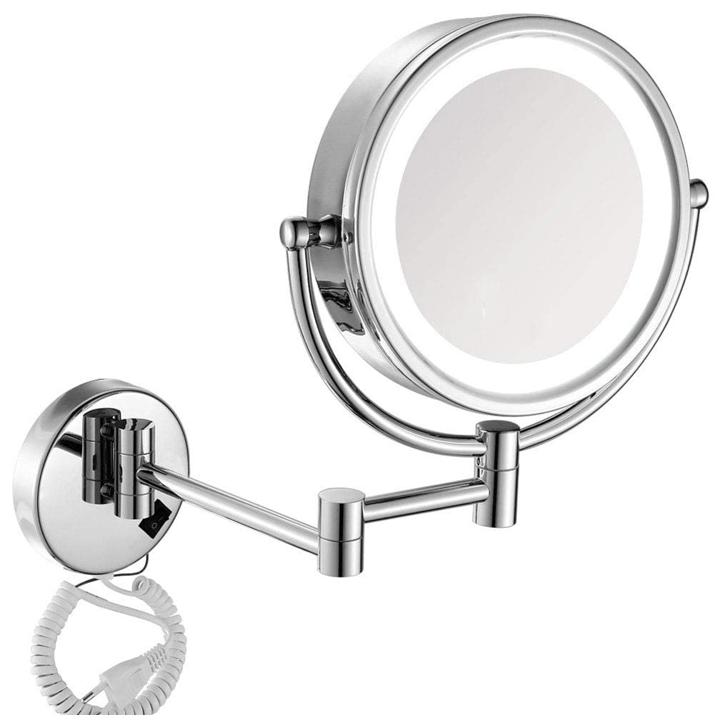 Miroir de maquillage mural LED pour corriger les défauts d'éclairage de salle de bain